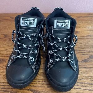 converse all star hi top shoes size 4 black